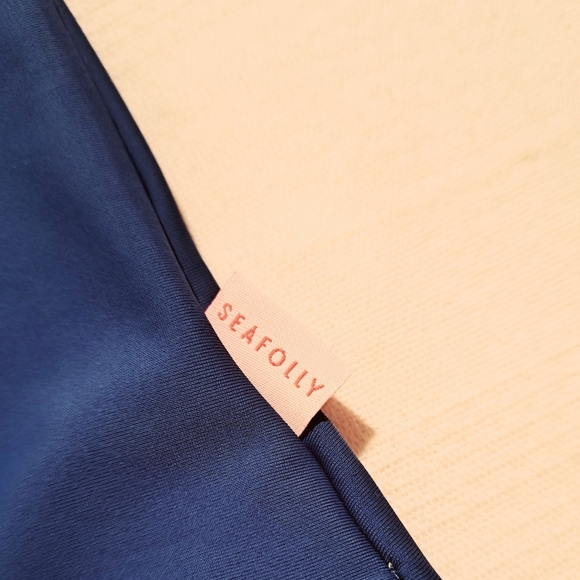 Seafolly women's blue & white swim suit, no size tag - Picture 3 of 4